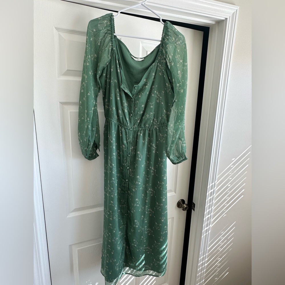 Oak and fort green midi dress